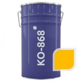 Эмаль термостойкая КО-868 желтая RAL 1003 до 400 °C 25 кг